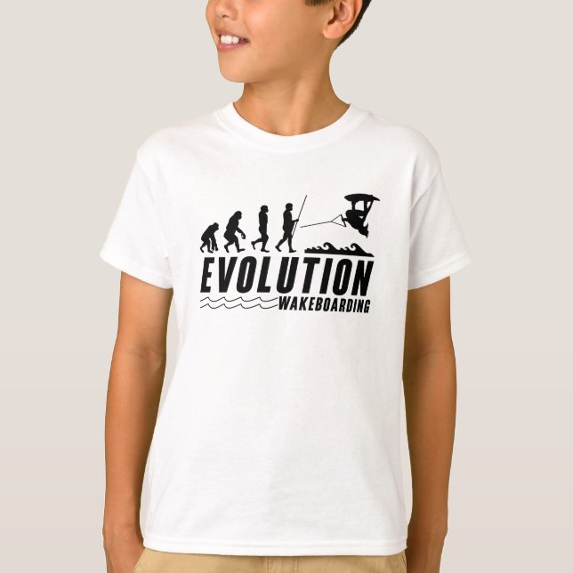 Evolution Wakeboard Wake Wakeboarding Wakeboarder T-Shirt (Front)