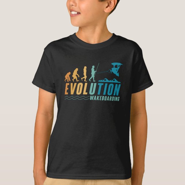 Evolution Wakeboard Wakeboarder Wake Wakeboarding T-Shirt (Front)