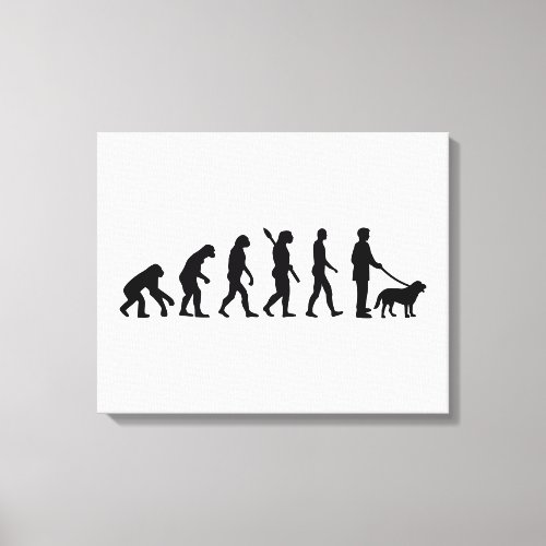 Evolution Walk the dog Canvas Print