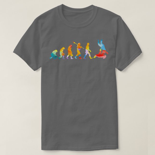 EVOLUTION WATERCOLOR JIU JITSU T-Shirt (Design Front)