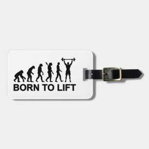 Evolution weightlifting luggage tag