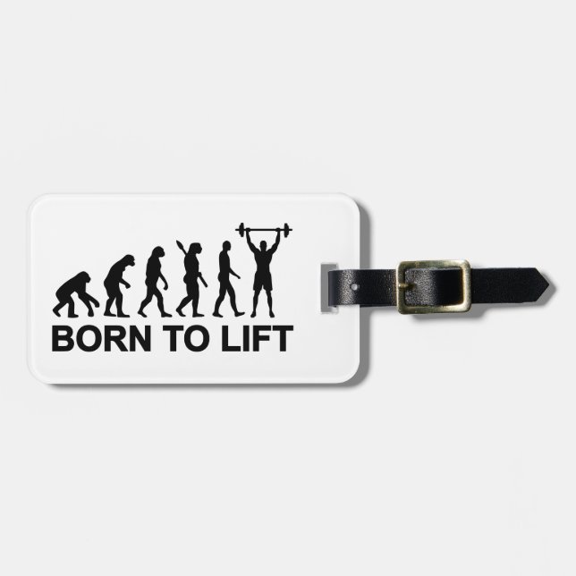 Evolution weightlifting luggage tag (Front Horizontal)