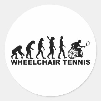Evolution wheelchair tennis classic round sticker