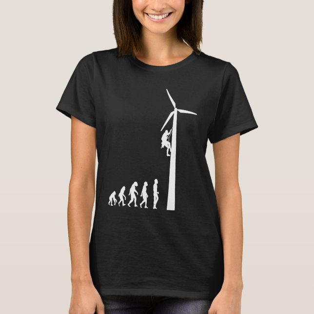 Evolution Wind Turbine Energy Windmill T-Shirt (Front)
