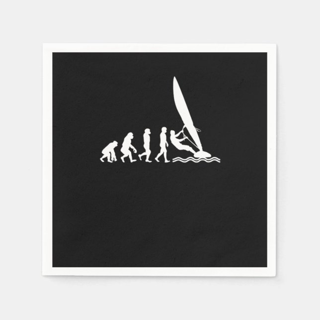 Evolution Windsurf Water Sports Sailing Sailboardi Napkins (Front)
