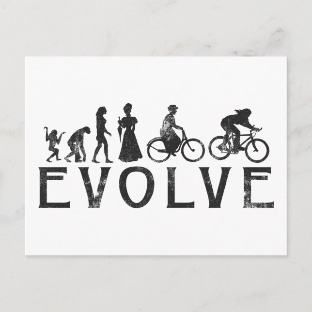 Evolution Womens Biking Postcard (Front)