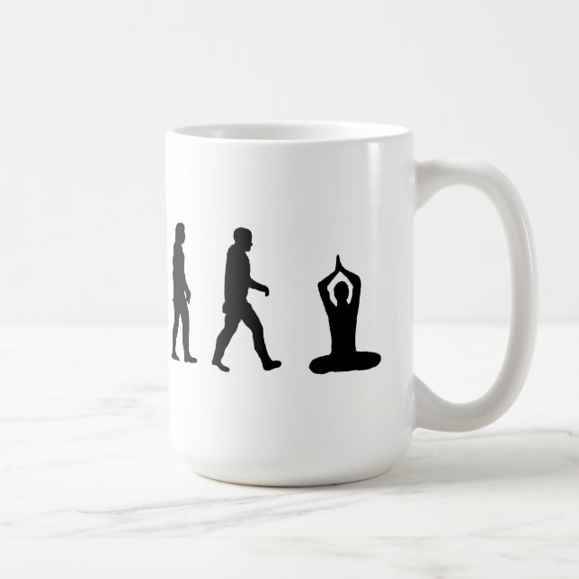 evolution yoga coffee mug (Right)