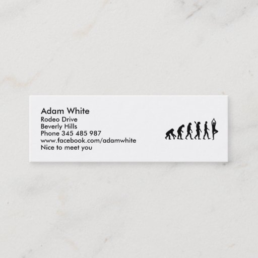 Customizable Evolution Yoga Business Card Template