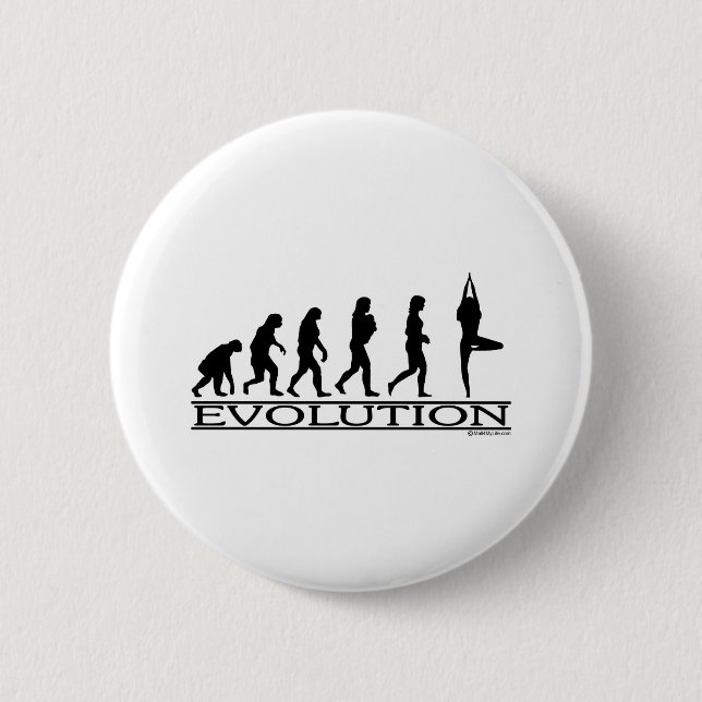 Evolution - Yoga Pinback Button (Front)