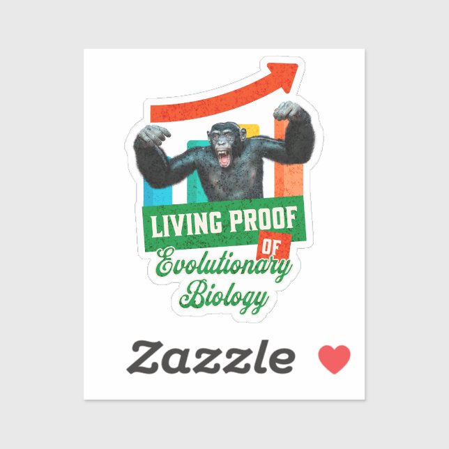 Evolutionary Biology Primate Humor Sticker (Sheet)