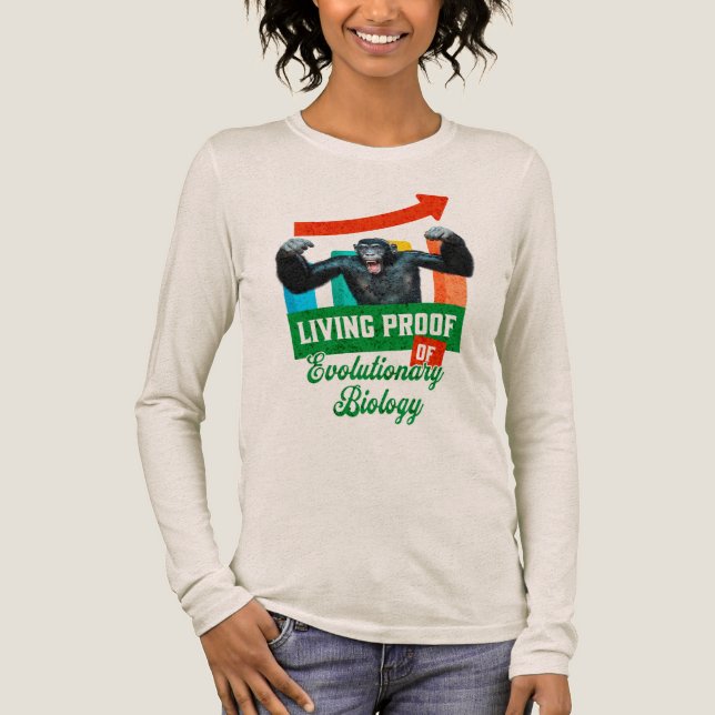Evolutionary Biology Primate Humor Tri-Blend Shirt (Front)