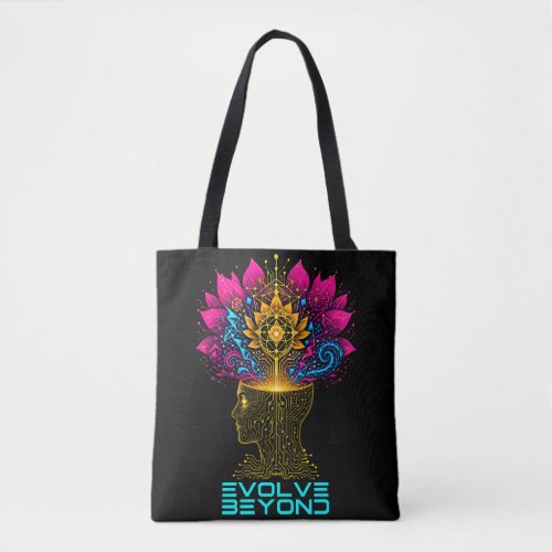 Evolve Beyond Cybernetic Mind Graphic Men's T-Shir Tote Bag