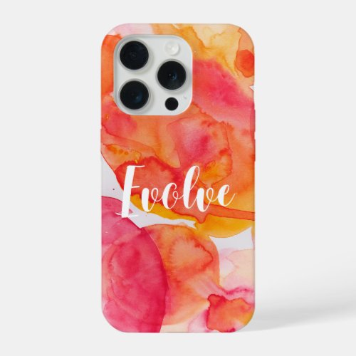 Evolve Bold Watercolor Abstract Art iPhone 15 Pro Case