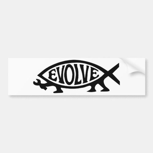 Evolve Fish Bumper Sticker