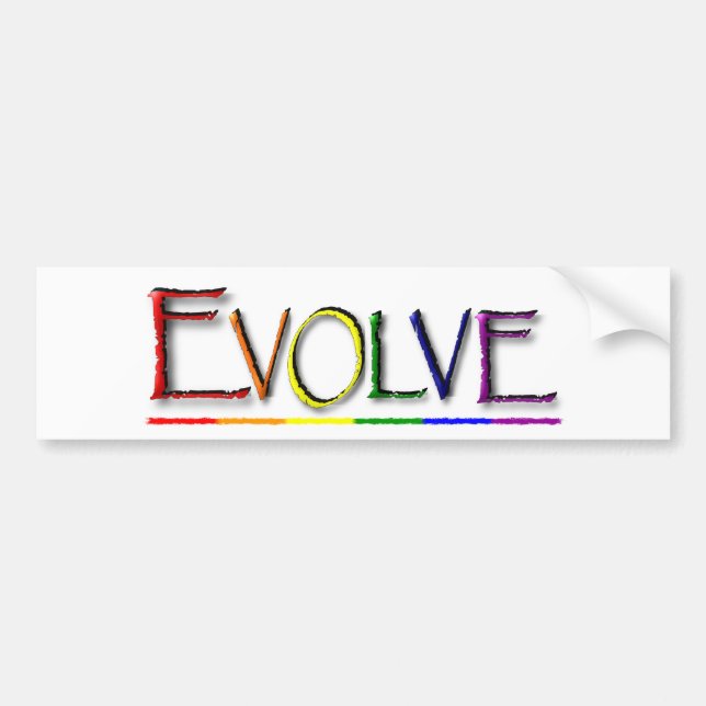Evolve Gay Bumper Sticker (Front)