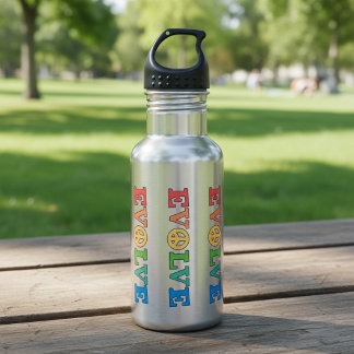 Evolve Peace Sign Stainless Steel Water Bottle
