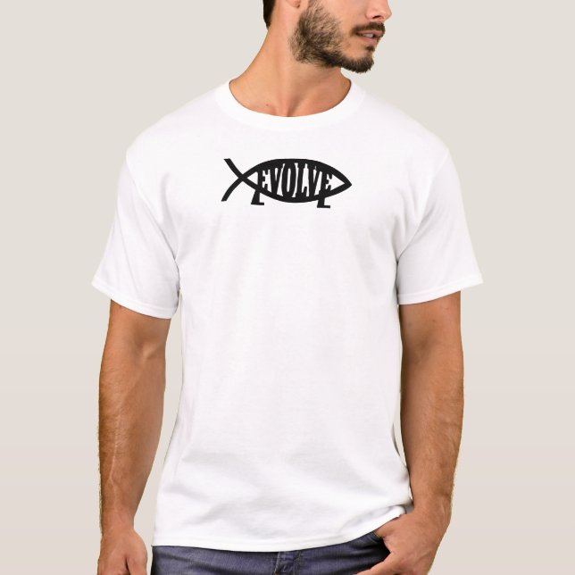 EVOLVE T-SHIRT SMALL funny evolution science athei (Front)