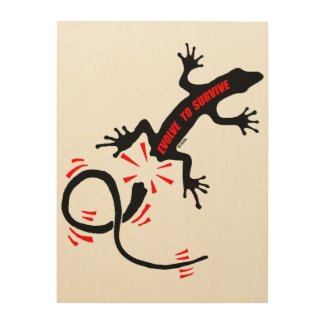 Evolve to survive wood wall decor