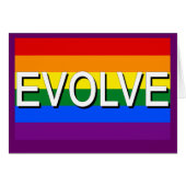 EVOLVE with Gay Pride Flag for Gay Rights (Front Horizontal)