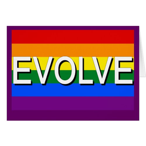 EVOLVE with Gay Pride Flag for Gay Rights