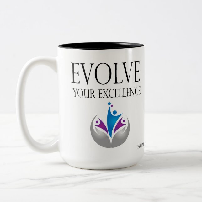 Evolve Your Excellence Two-Tone Coffee Mug (Left)