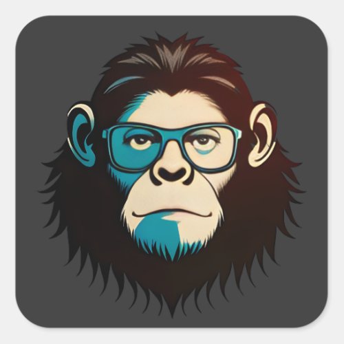 Evolved Ape  Square Sticker