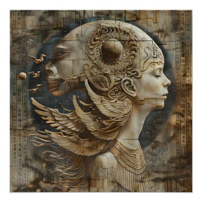 Evolving Elegance - Ancestral Beauty Canvas Print (Front)