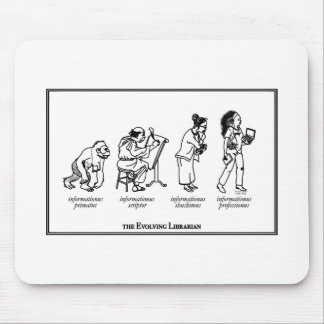 Evolving librarian mouse pad. mouse pad