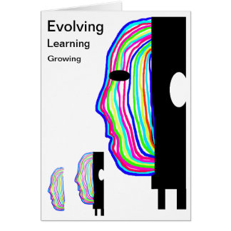 Evolving multi colored personal growth head