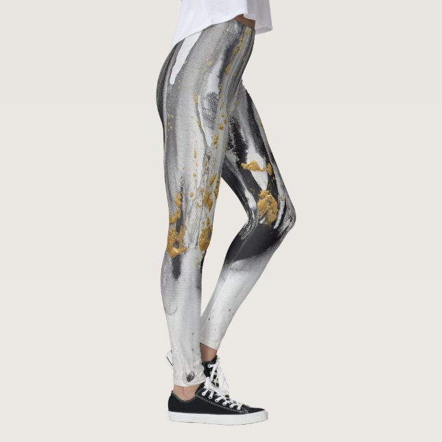 "Evolving Patterns #12", Art Yoga Pants (Right)