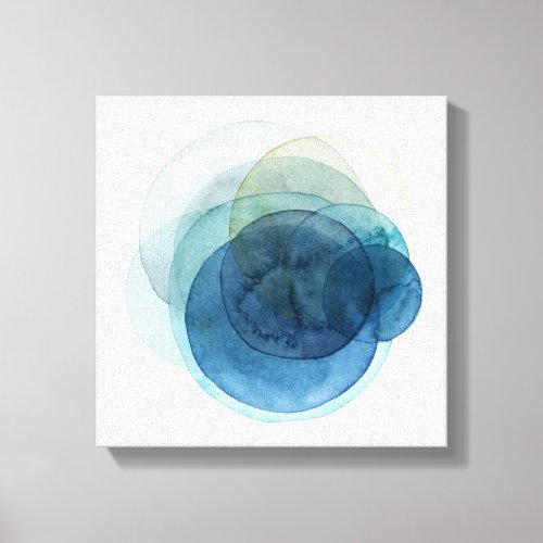 Evolving Planets _ Watercolor Circles Canvas Print