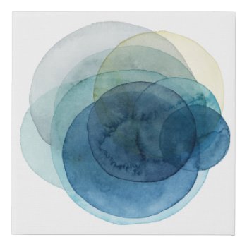 Evolving Planets - Watercolor Circles Faux Canvas Print by worldartgroup at Zazzle