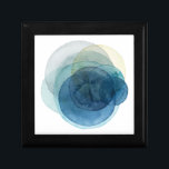 Evolving Planets - Watercolor Circles Gift Box<br><div class="desc">Evolving Planets I by Grace Popp. Watercolor circles create planet-like shapes that overlap to reveal beautiful variations of blue and teal.</div>
