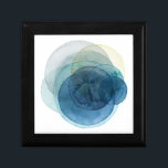 Evolving Planets - Watercolor Circles Gift Box<br><div class="desc">Evolving Planets I by Grace Popp. Watercolor circles create planet-like shapes that overlap to reveal beautiful variations of blue and teal.</div>