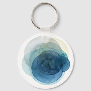 Evolving Planets - Watercolor Circles Keychain