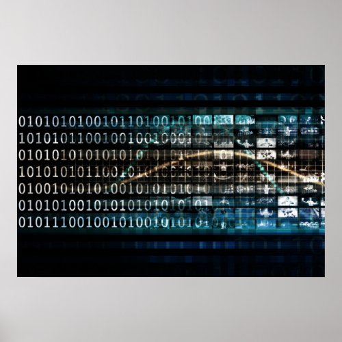 Evolving Technology Evolution As A Background Art Poster