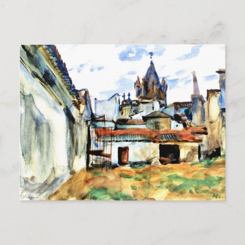 Evora Portugal _ Fine art painting Postcard