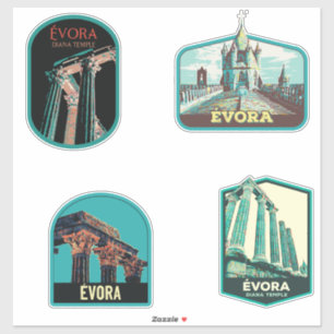 Evora Portugal illustration pack Sticker