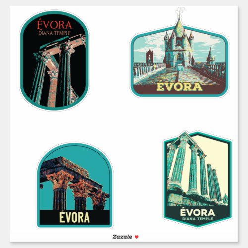 Evora Portugal illustration pack Sticker