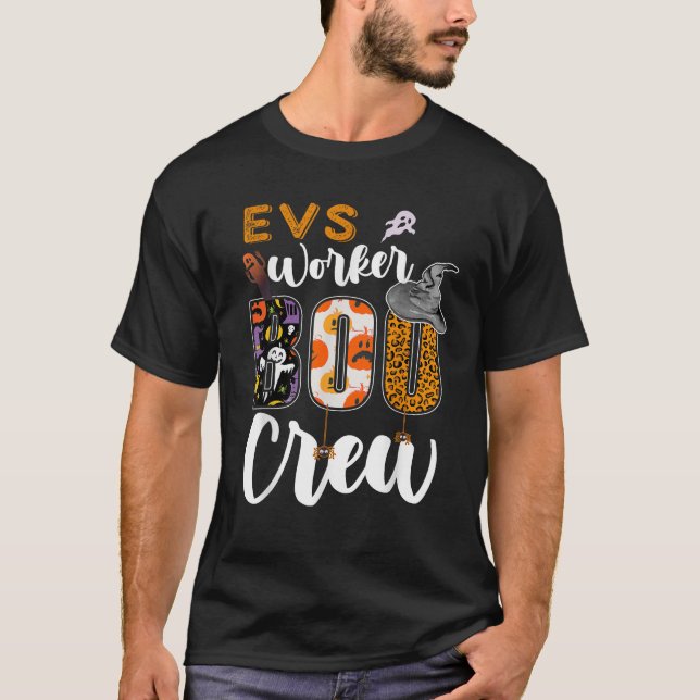 EVS Worker Boo Crew Halloween Environmental Servic T-Shirt (Front)