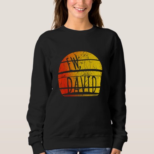 Ew David  Vintage Retro Sunset Distressed Women Sweatshirt