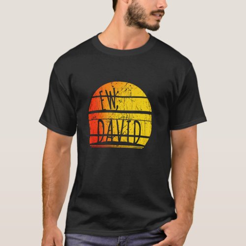 Ew David  Vintage Retro Sunset Distressed Women T_Shirt