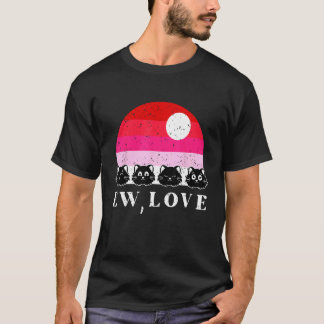 Ew Love Cat Valentines Day Funny Retro Kitten Kitt T-Shirt