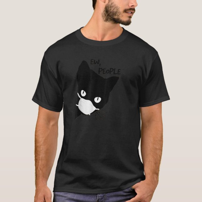 Ew People  Black Cat Mask Pullover (Front)
