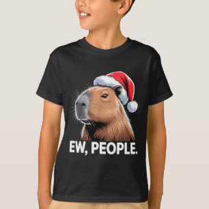 Ew People Capybara Christmas Humor T-Shirt