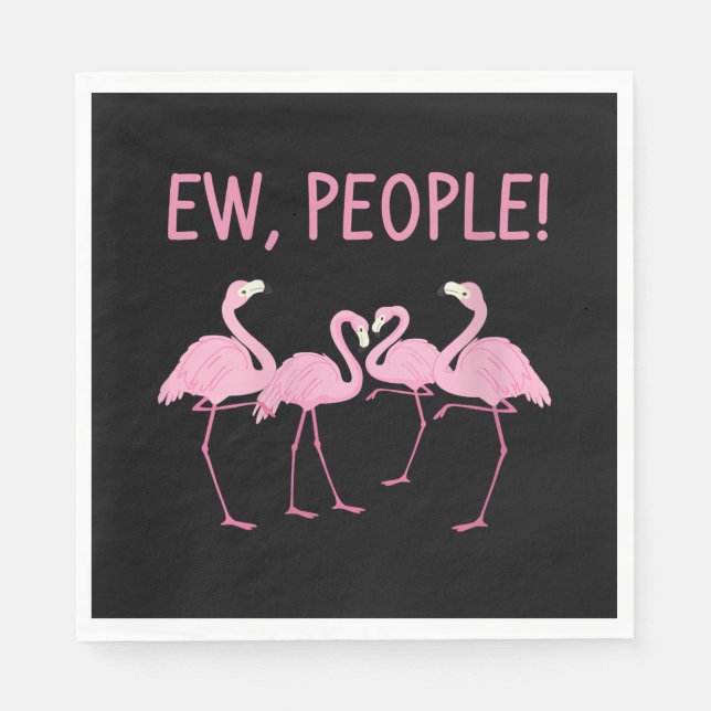 Ew People Flamingo Social Distancing Tropical Napkins (Front)