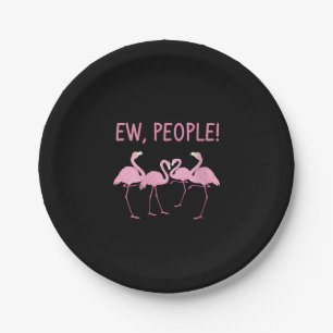 Ew People Flamingo Social Distancing Tropical Paper Plates