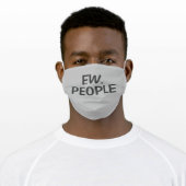 Ew People Funny - Gray Adult Cloth Face Mask (Worn)