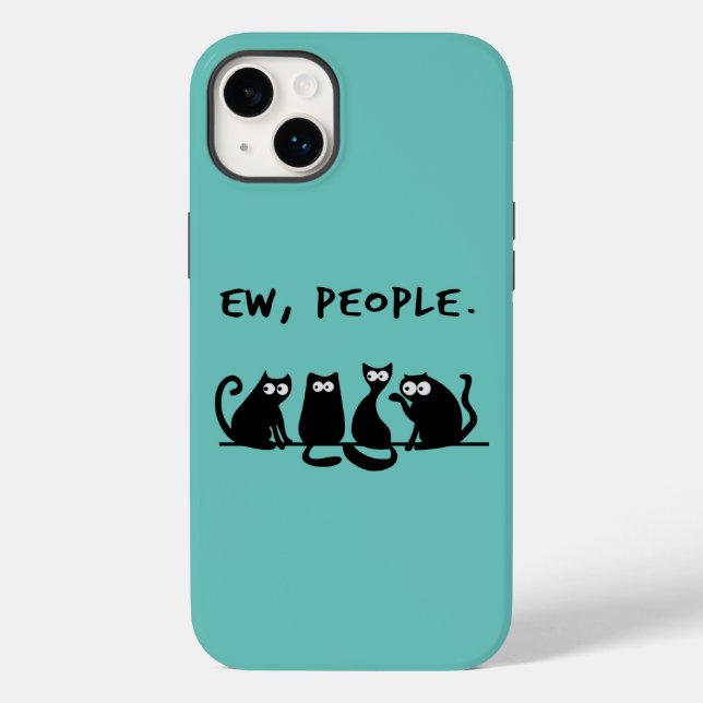 Ew People Funny Meowy Black Cats  Case-Mate iPhone Case (Back)