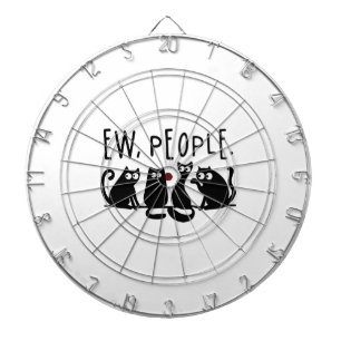 Ew People Funny Meowy Black Cats Dart Board